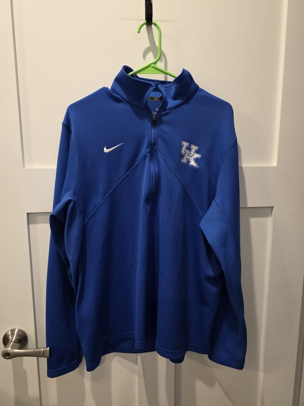 Nike University of Kentucky Wildcats Dri-Fit 1/4 Zip XL Blue UK Men's